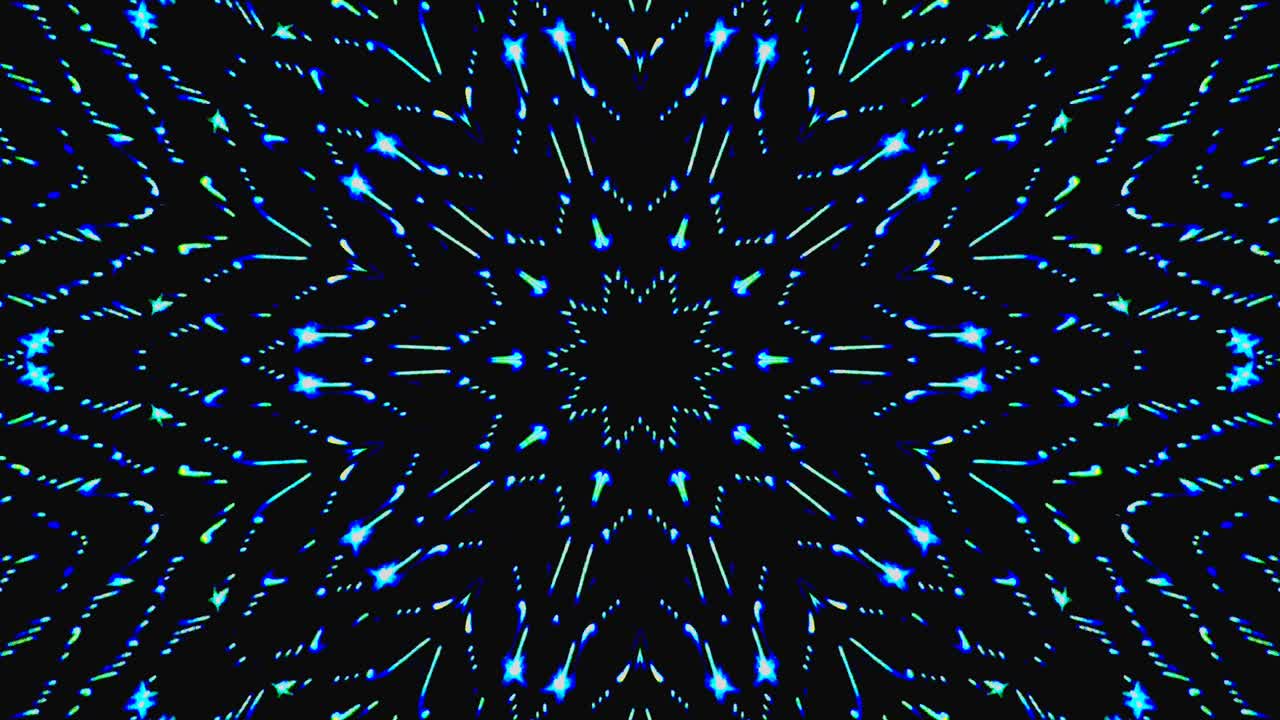 Abstract Kaleidoscope pattern with full colors. Magic mandala. 4k