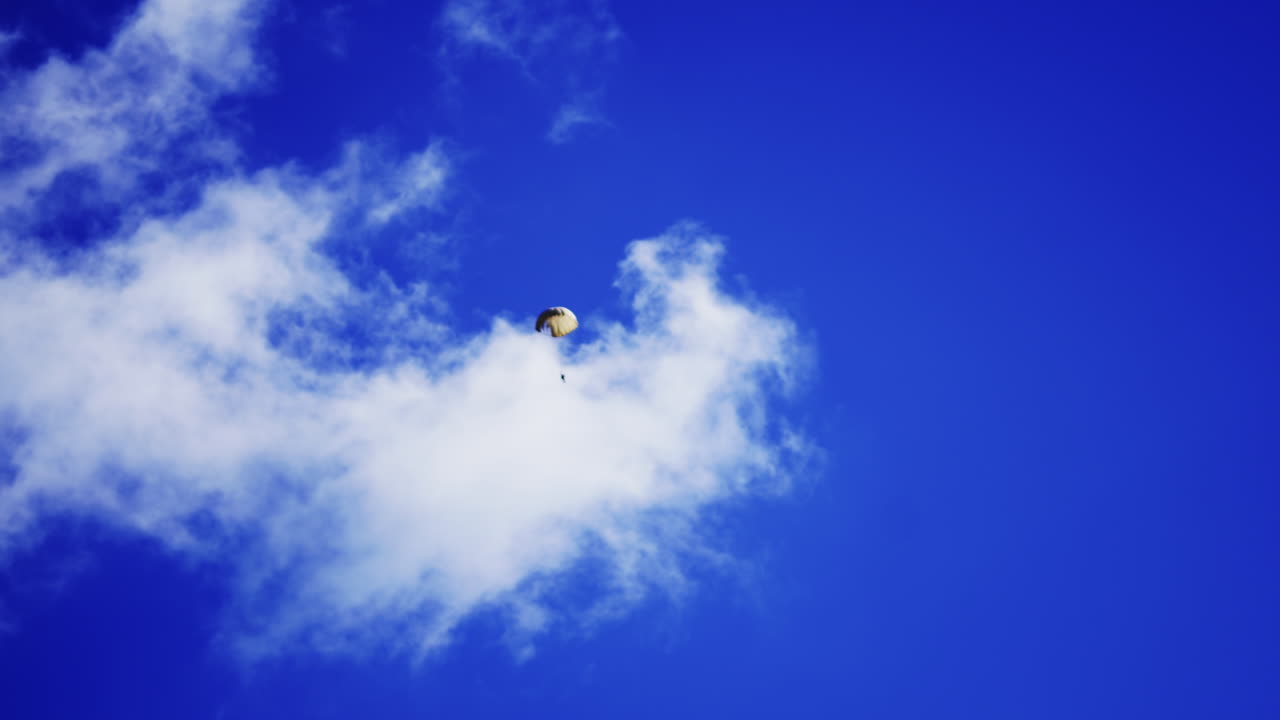 Skydiver in Parachute