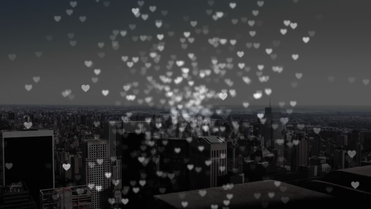 디지털 심장을 가진 도시 전망