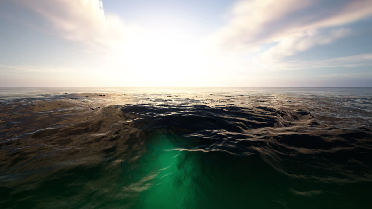 puesta de sol sobre el océano