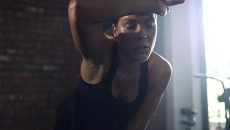 woman exercising in gym