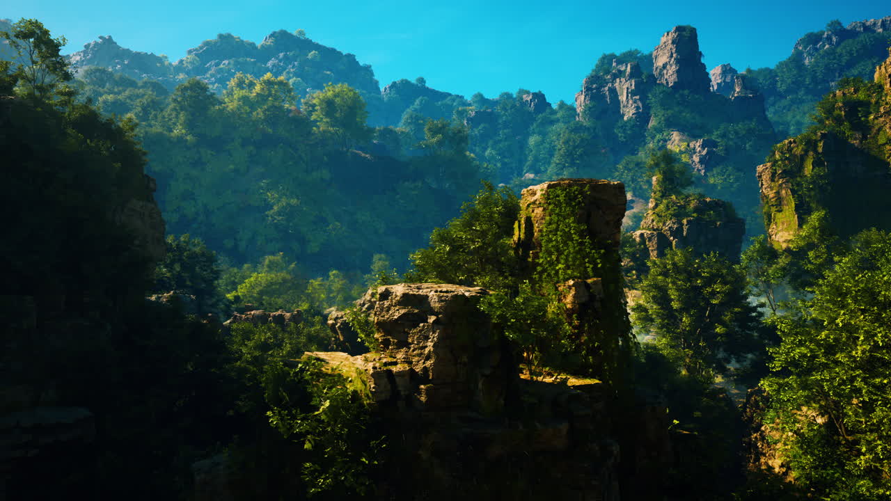 푸른 산꼭대기 폐허