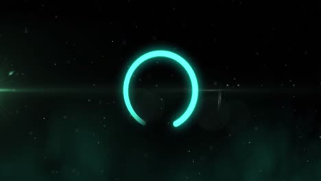 animación de la interfaz digital del círculo de carga brillante