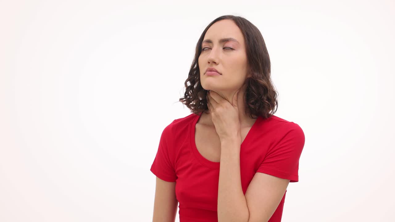 Woman with Sore Throat