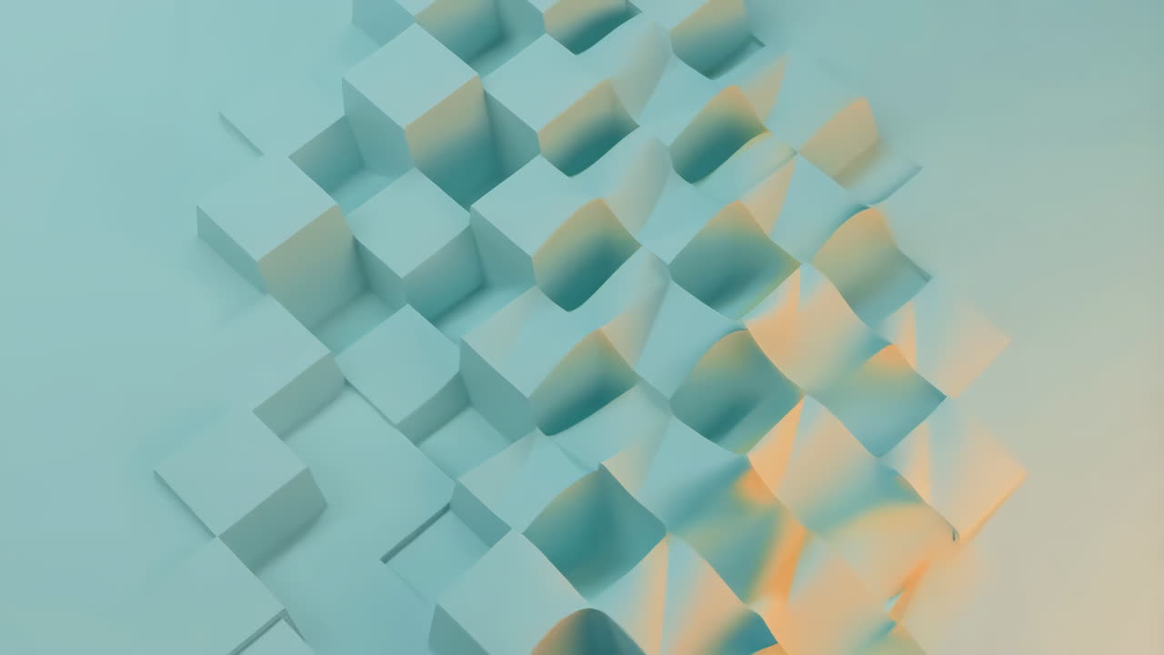 Abstract Geometric Cube Wave Background