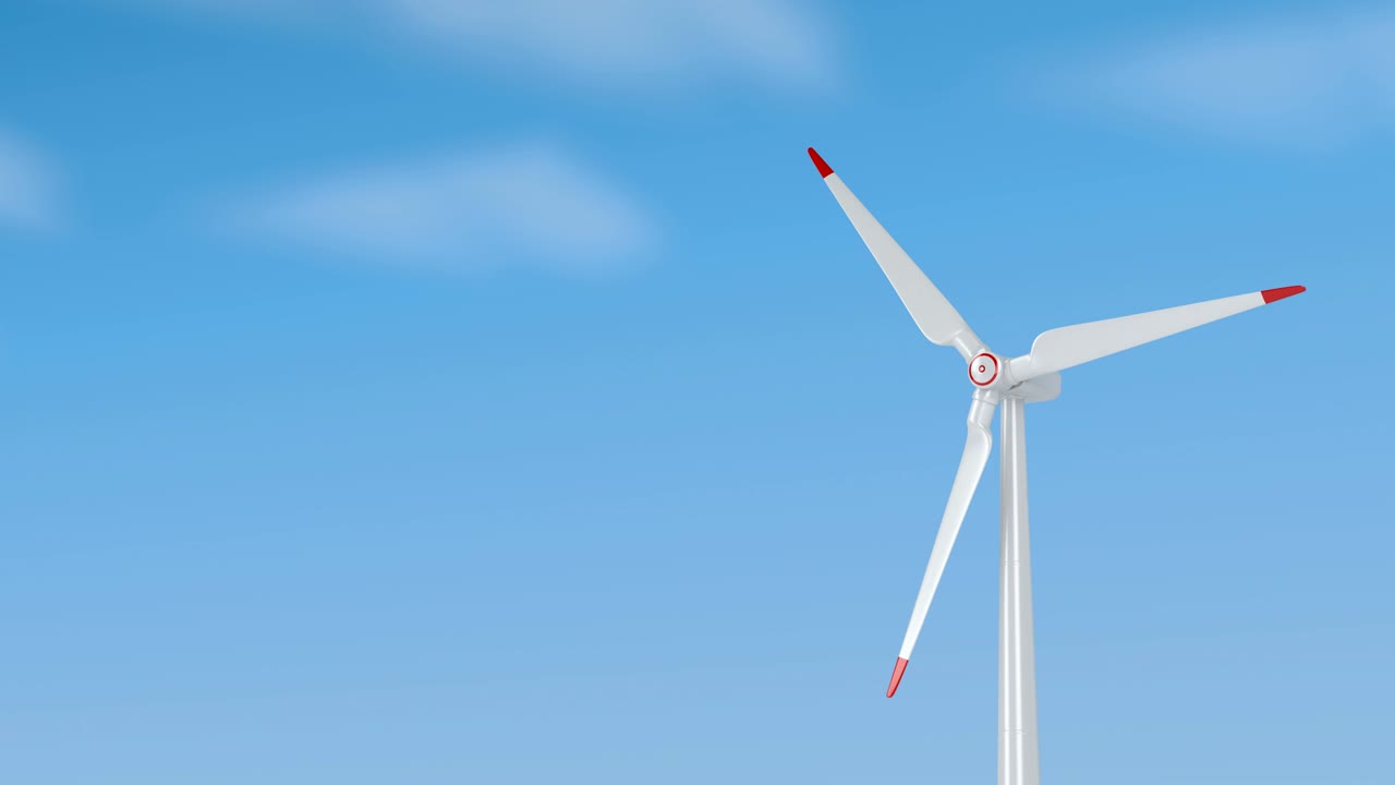회전하는 풍력 터빈