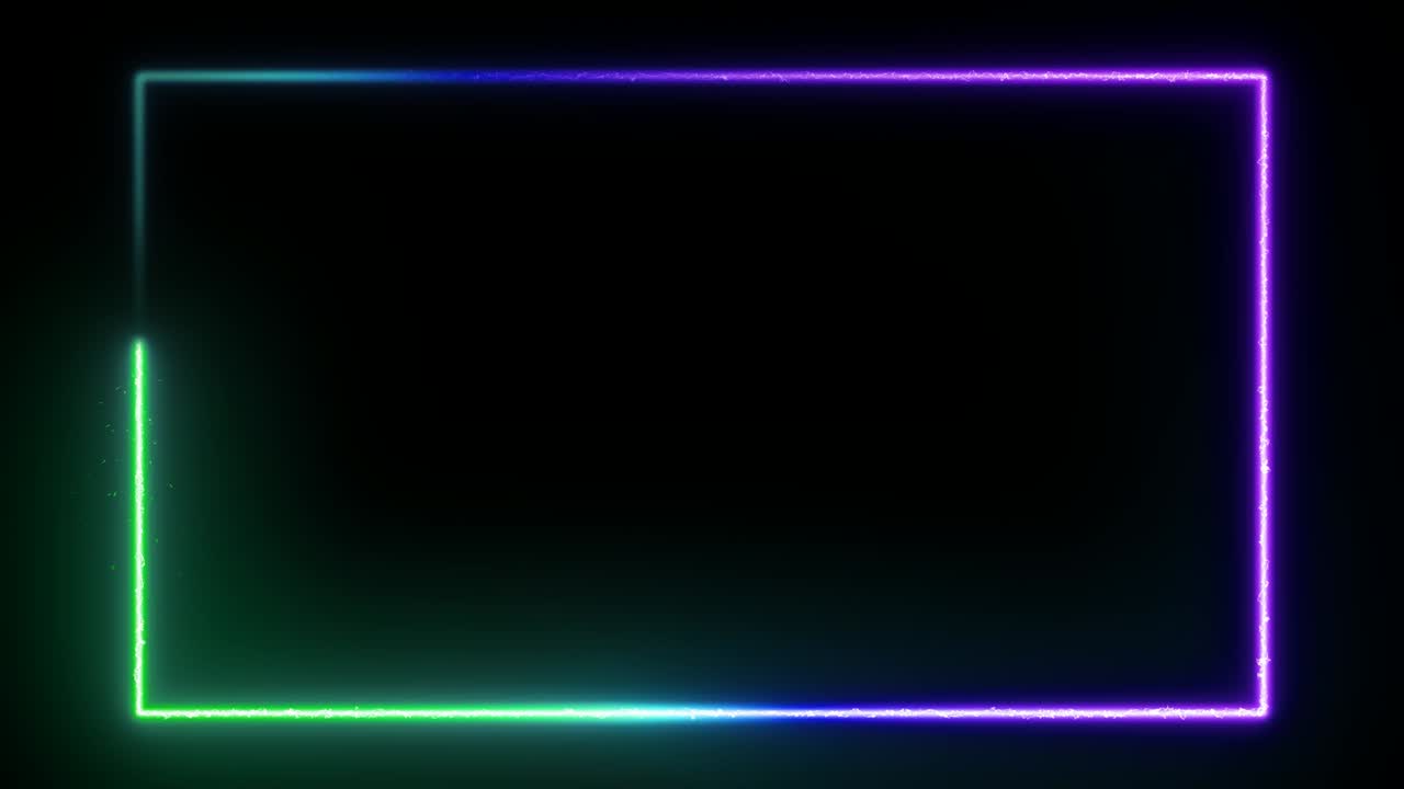 fondo del marco de neón brillante animado. espectáculo de láser bucle animación 4k