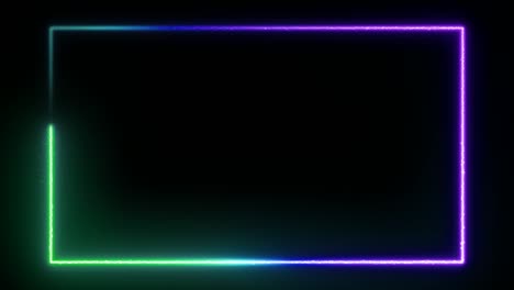 fondo del marco de neón brillante animado. espectáculo de láser bucle animación 4k