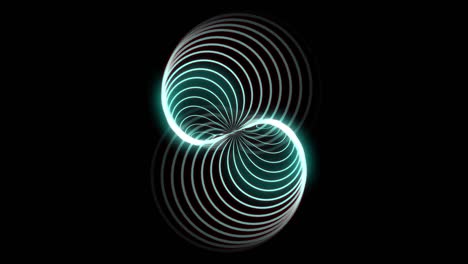 animation of abstract geometric shapes.  a background full of imagination and creativity. the background is black. the color is light blue.