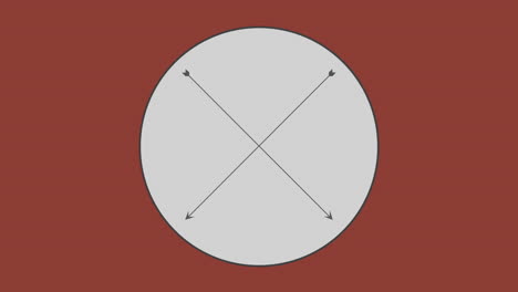 cross arrow in circle