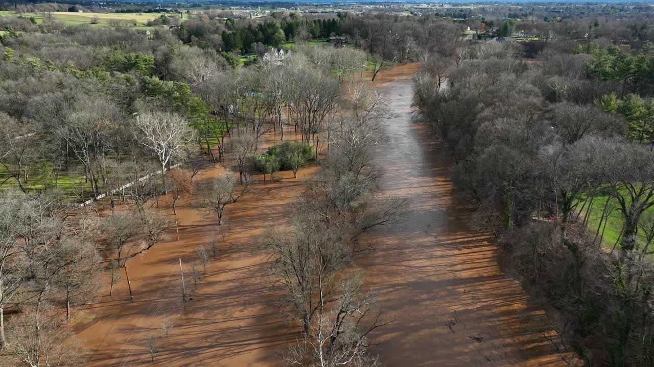 vista aérea de las inundaciones
