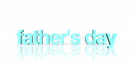 rolling fathers day text on white gradient color