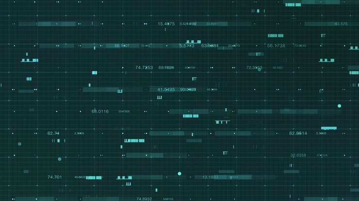 Abstract digital network data background, 3D rendering illustration
