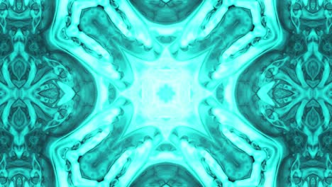animación de bucle sin costuras abstracta de un efecto caleidoscopio azul