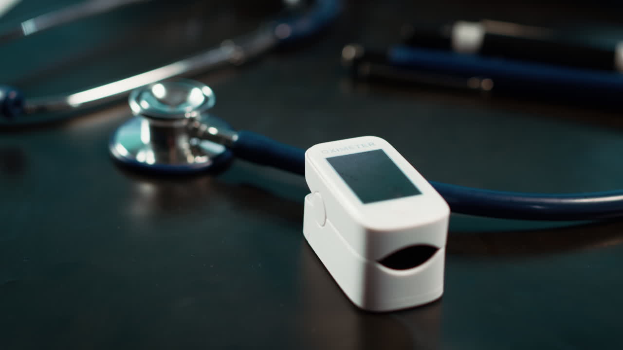 Empty doctor office equipped with routine checkup tools and devices