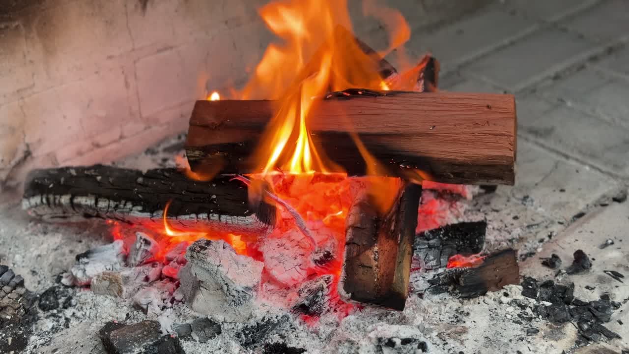 a barbecue built in the fire pitt