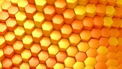 los hexágonos formaron una onda