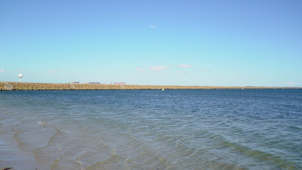 Panning Shot of Sydney Airport Runway on a clear day