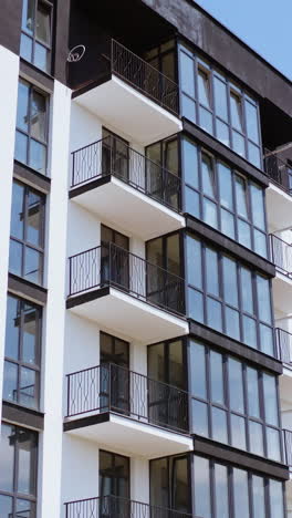 modern apartment buildings in city. aerial view of modern urban apartment building