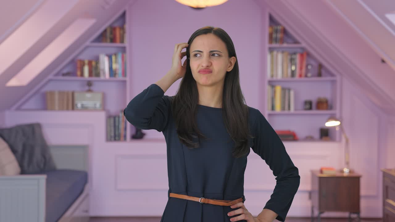 chica india confundida pensando en algo