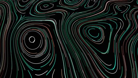 líneas y curvas abstractas sobre fondo negro