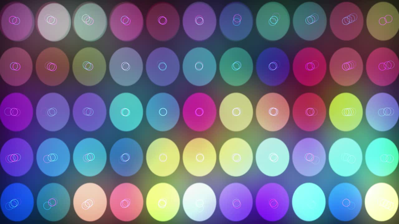 추상 3d 배경: 기하학적 표면, 원, 거시 추상 애니메이션