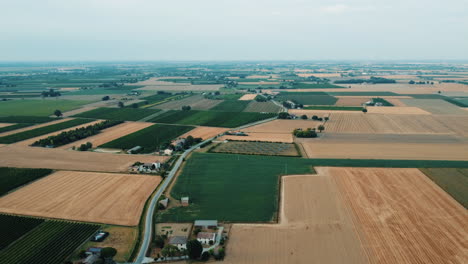 italian farmland aerial view