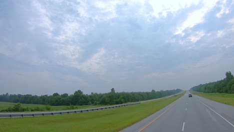 pov - driving on interstate through southern illinois