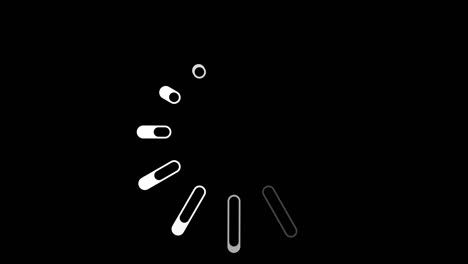 Loading bar with growing elements.