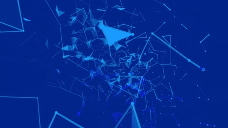 plexus networks against blue background