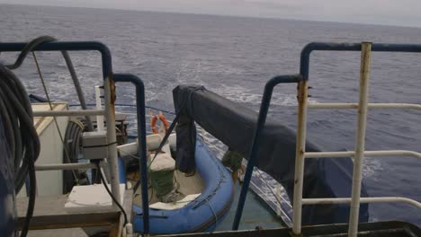 ship on the ocean look on the stern