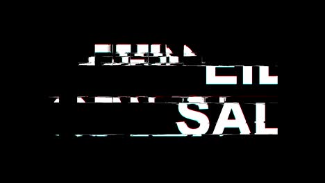 eid sale  glitch effect text digital tv distortion 4k loop animation