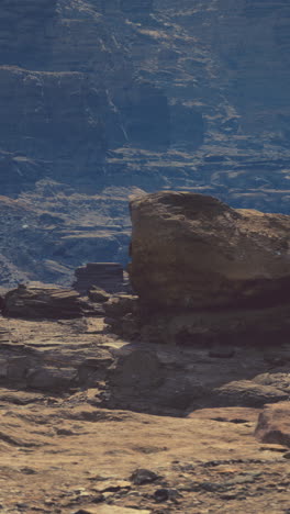 rugged rock formations in a desert canyon