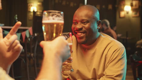 two friends enjoying tasty beer