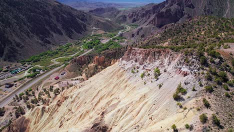 aerial of sulfur mountain | big rock candy mountain