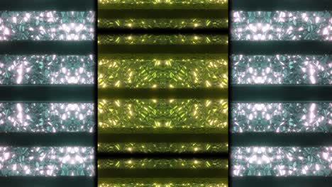 abstract geometric crystal pattern with glowing lights