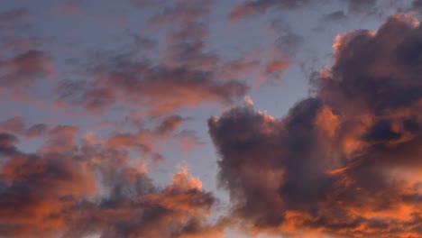 beautiful dark, colorful colors of sunset on the clouds