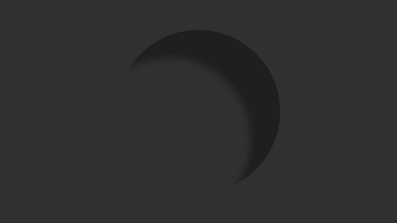 Minimalist Dark Grey Crescent Shape Shadow Animation