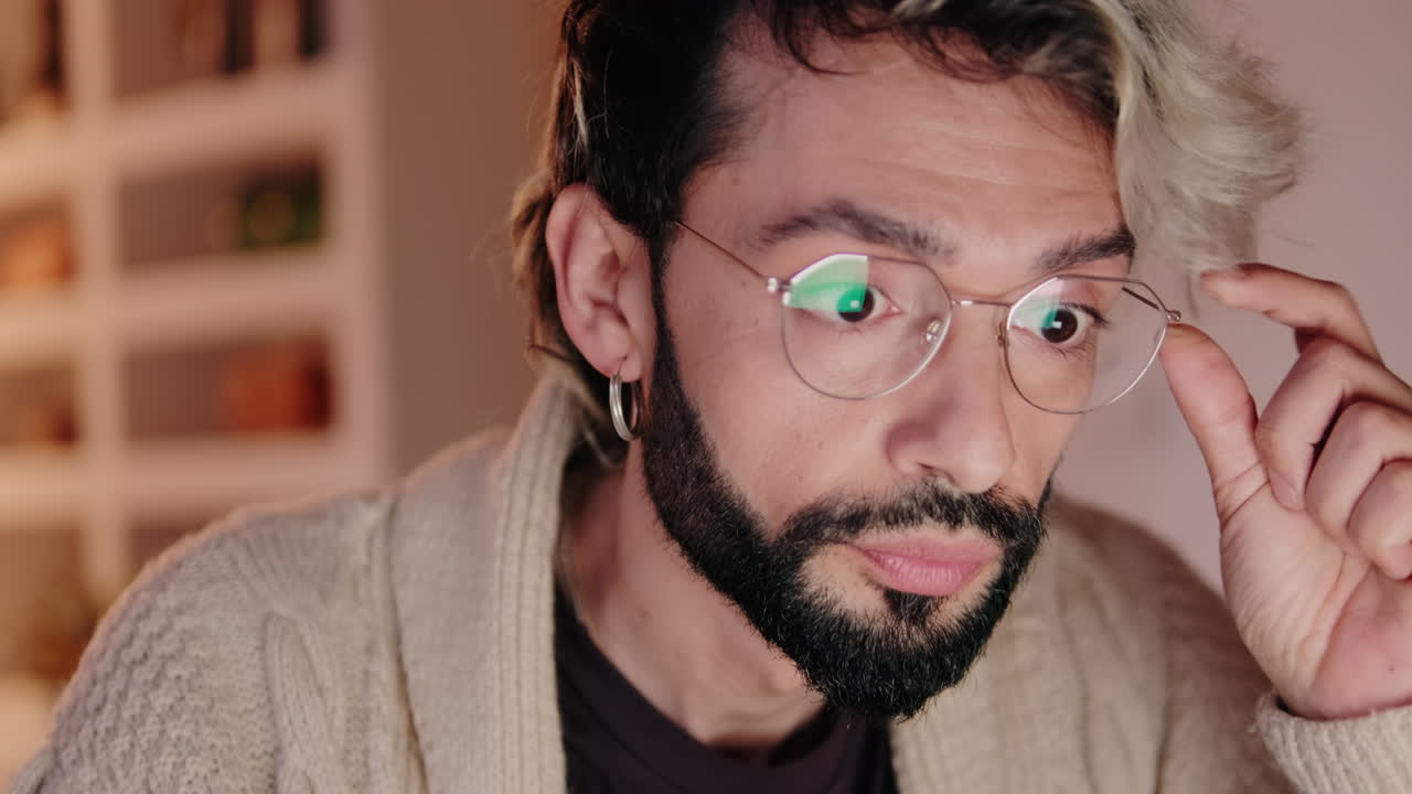 Gay Couple Working From Home on Computer