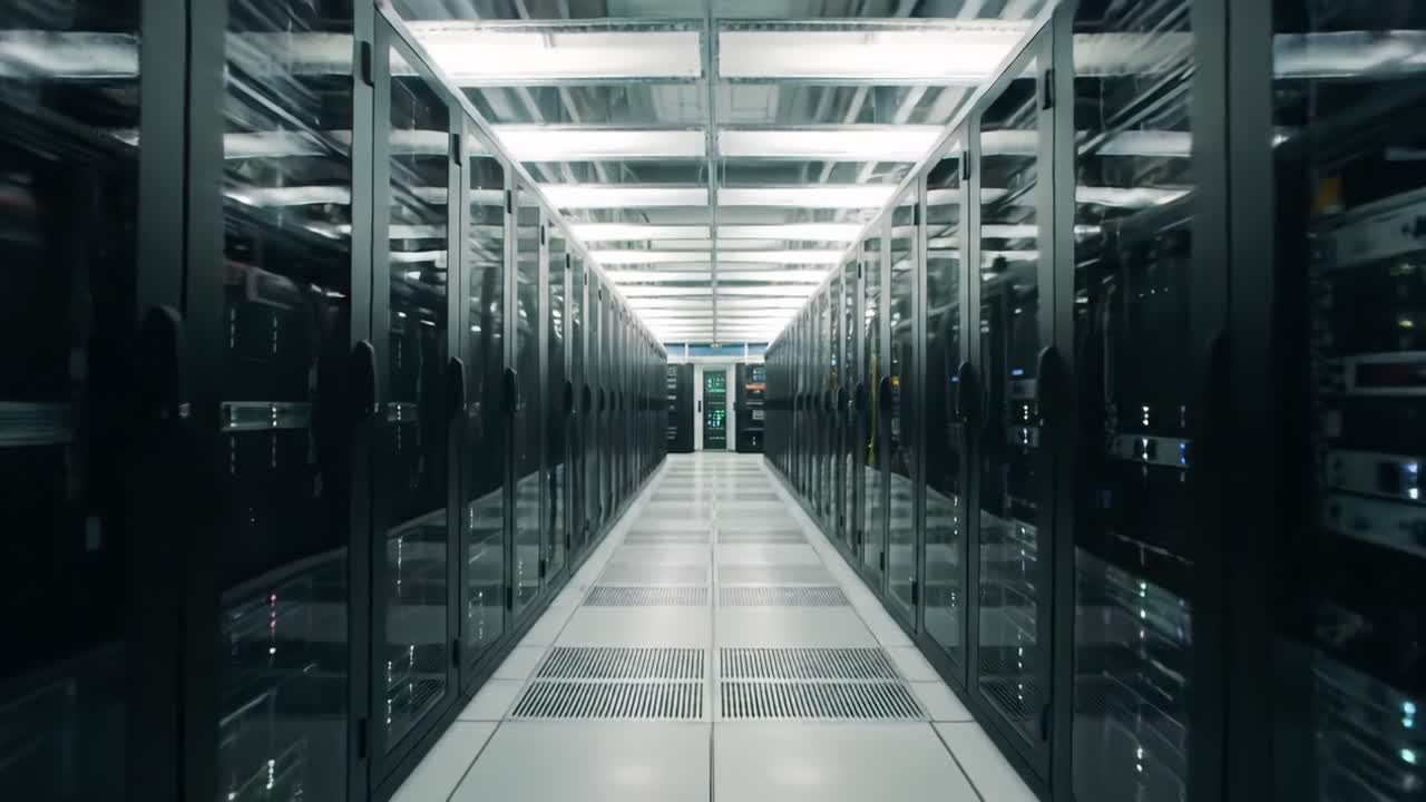Modern Data Center Interior