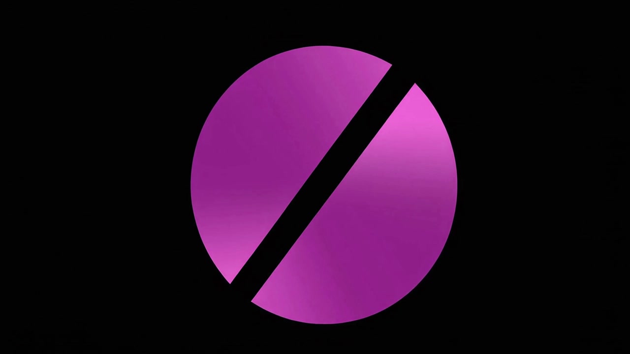 Abstract Purple Circle Animation Transforming on Black Background