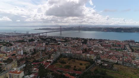 aerial view of lisbon, portugal