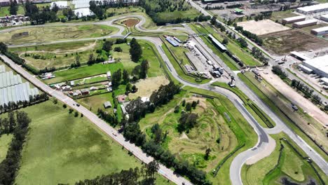 Aerial-view-of-race-track-in-Colombia