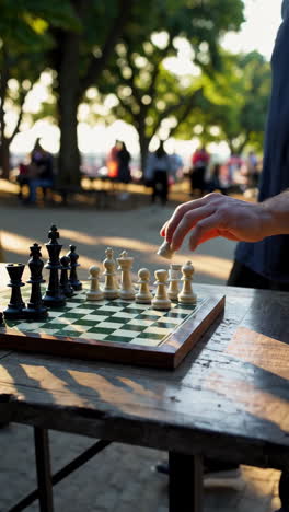chess game in a park
