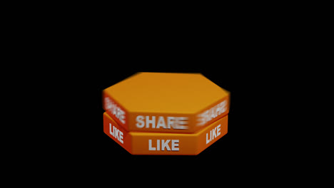 like, share, comment buttons