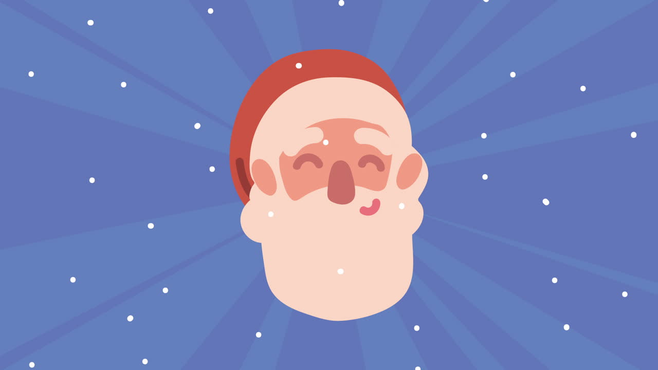 머리 산타와 함께 해리 크리스마스 애니메이션