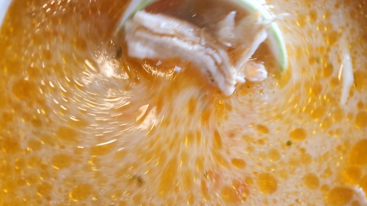 Close-up of Creamy Soup
