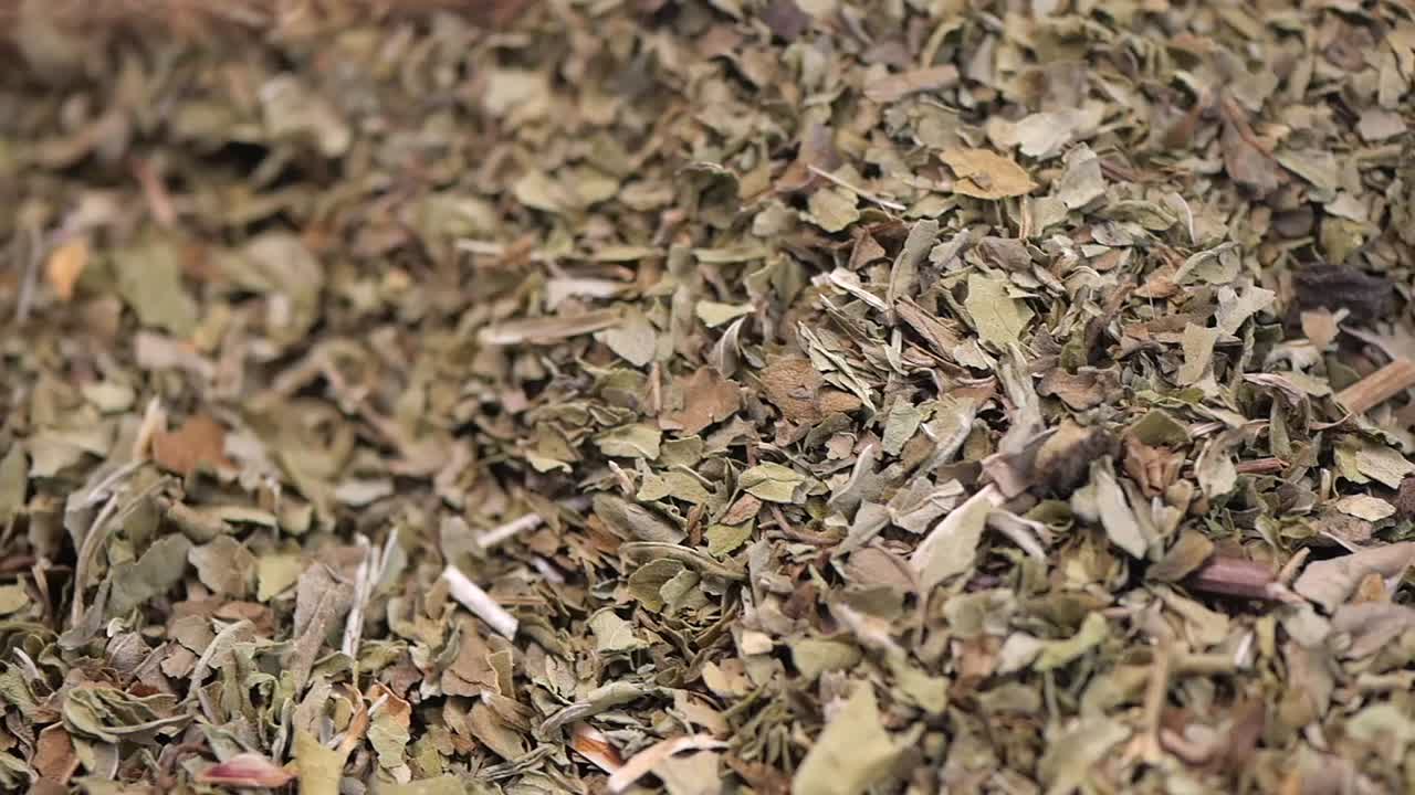 Dried herbs close-up