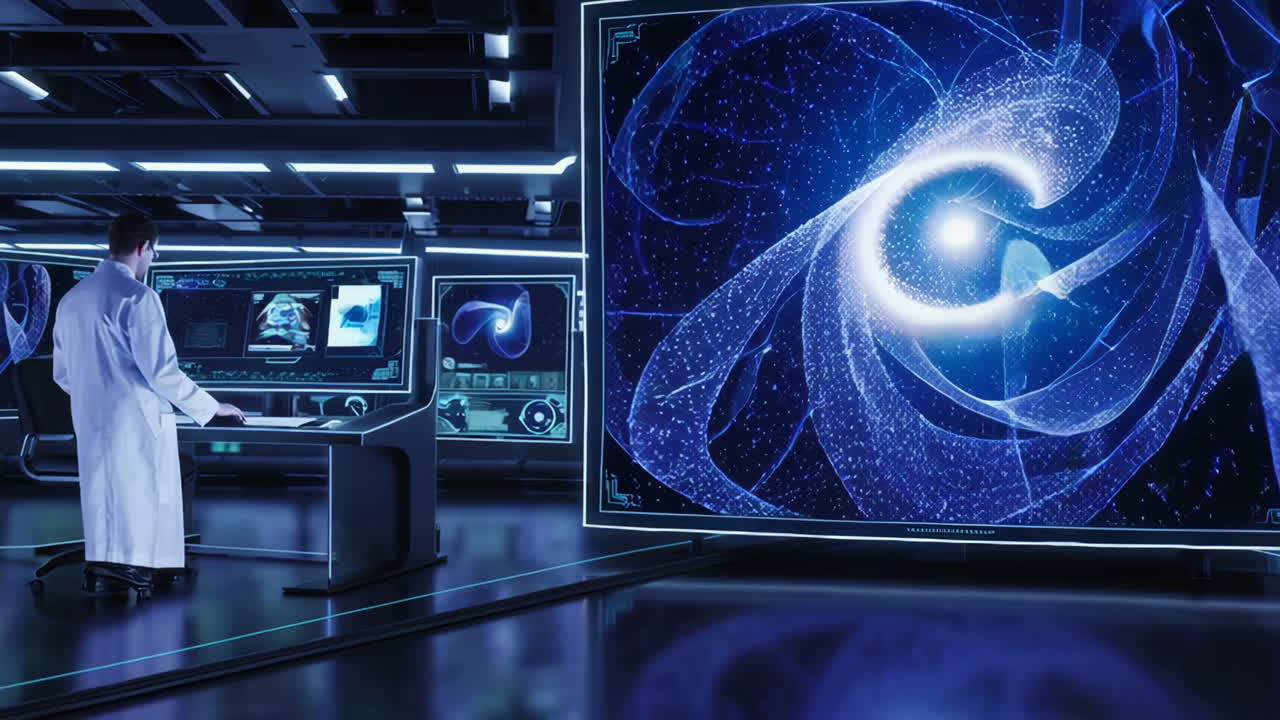 Futuristic Medical Research Lab