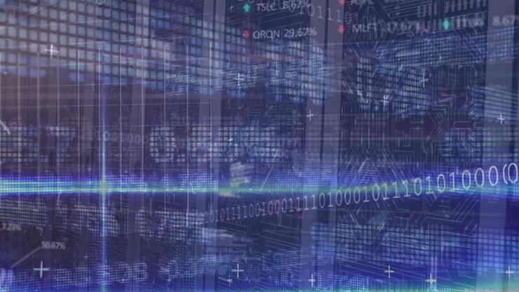 Animation of diverse financial data and graphs over servers
